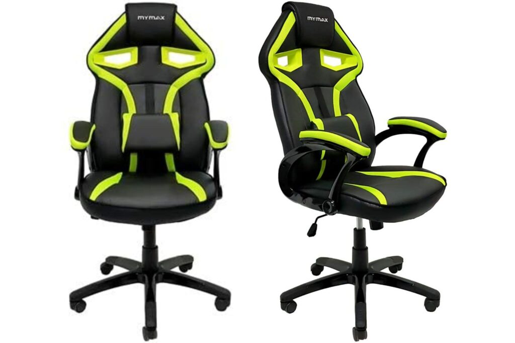 cadeira gamer amarela e preta