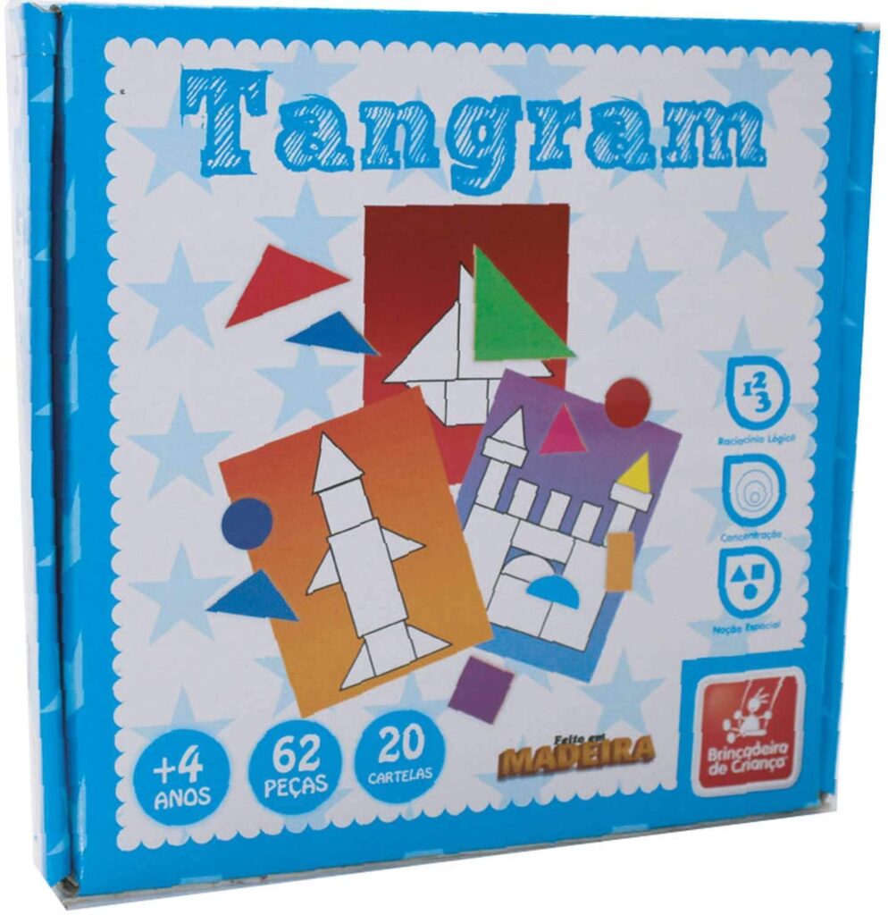 Brinquedos pedagógicos - tangram de madeira