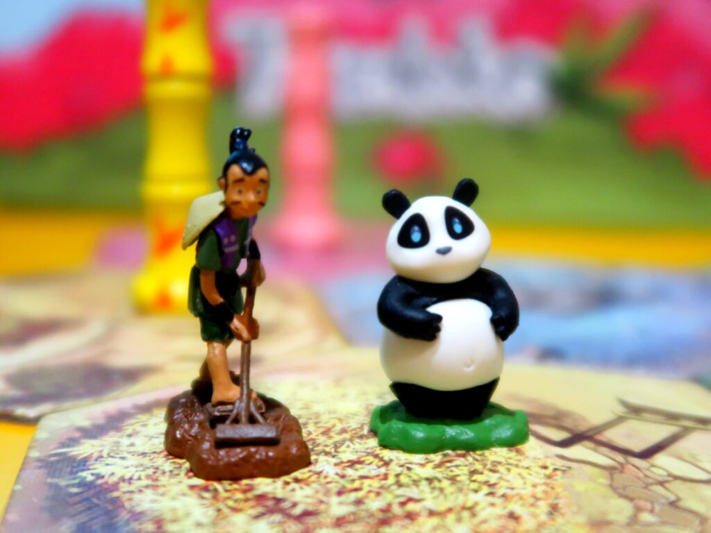 Takenoko jogo: panda e jardineiro