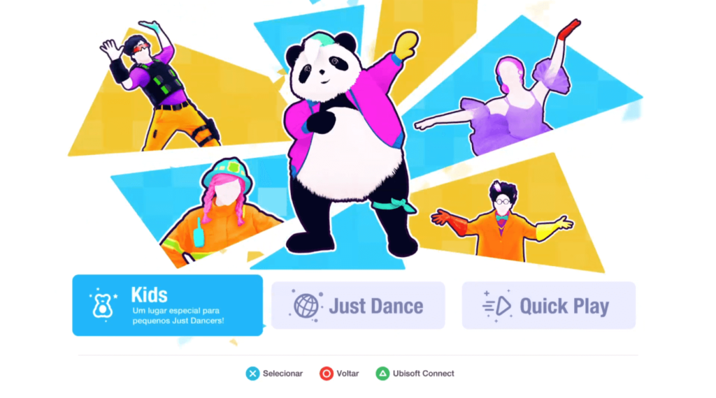 Print da tela inicial de Just Dance 2021.