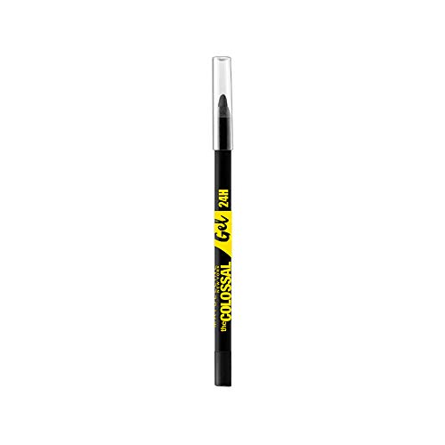 Maybelline NY Lápis de Olhos em Gel The Colossal Até 24 Horas de Duração, Cor Preto Rockstar