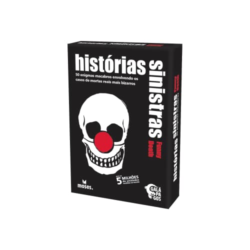 Galápagos, Histórias Sinistras: Mortes Hilárias (Black Stories Funny Death), Jogo de Enigmas para Amigos, 2+ jogadores, 15 minutos por partida