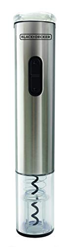 Black Decker Abridor de Vinho Wine Inox, Leve e Portátil, Ideal para Abertura de Embalagens e Garrafas