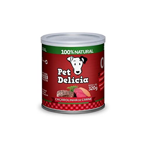 Pet Delícia Natural Grain-Free Caçarolinha de Carne 320g, Raça Adulto