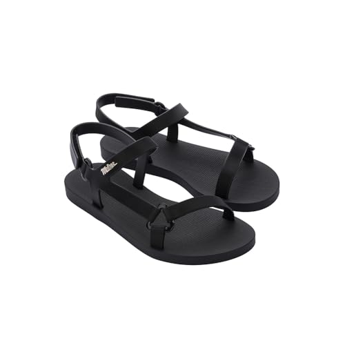 Sandália Melissa Sun Downtown Feminino, Preto/Preto, 37