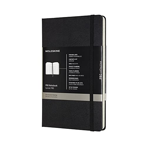 Moleskine Professional Notebook, Large, Black, Hard Cover (5 x 8.25)