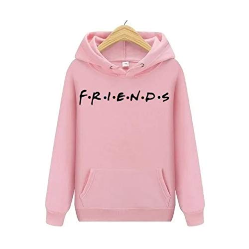 Blusa Moletom Friends Amigos Série Canguru Unissex (P, Rosa)