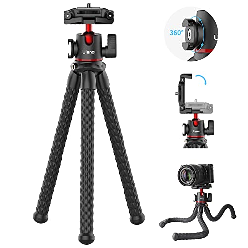 ULANZI Tripé de câmera MT-33, mini tripé flexível com parafuso de 0,6 cm para braço mágico, tripé de polvo compatível com câmeras iPhone 12, Samsung, Canon, Nikon, Sony