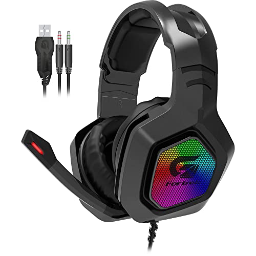 HEADSET GAMER RGB BLACK HAWK PRETO Fortrek G