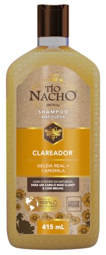 Tio Nacho - Shampoo Clareador Antiqueda para cebelos fracos e sem brilho, 415ml, Cabelos lindos e Brilhantes