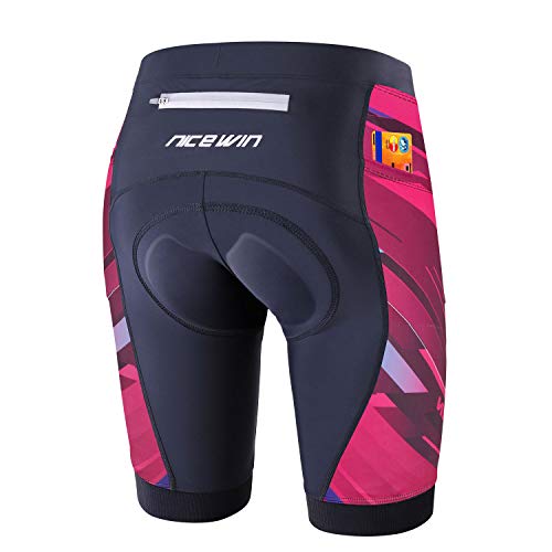 NICEWIN Calções de Motociclista para As Mulheres Acolchoadas Calças Justas de Ciclismo Cintura Alta Equitação Leggings Curtas