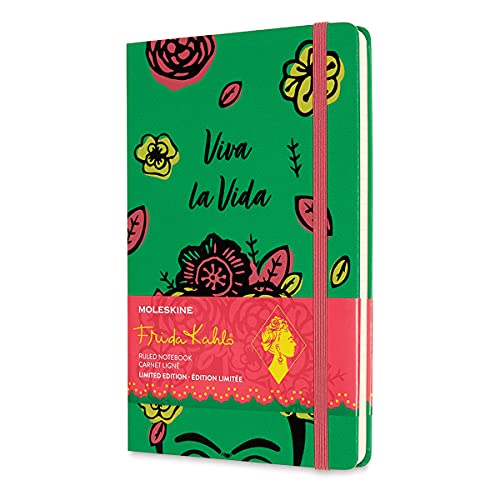 Moleskine Notizbuch - Frida Kahlo, Large/A5, Liniert, Fester Einband, Grün