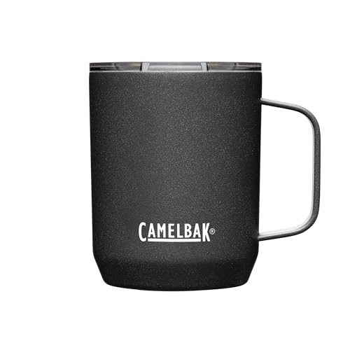 CamelBak Caneca de acampamento térmica Horizon 355 ml - Aço inoxidável - Tampa de três modos, preta