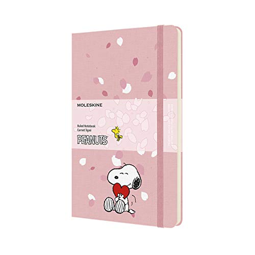 Moleskine Limited Edition Notebook Peanuts Sakura, Large, Ruled, Pink (5 X 8.25)