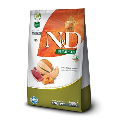 Farmina N&D Pumpkin para Gatos Adultos de Todas as Raças Sabor Pato, Abóbora e Melão 7,5Kg