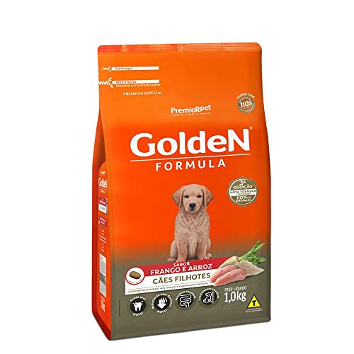 Ração Golden Filhote Sabor Frango e Arroz para Cães, 15kg Premier Pet Para Todas Grande Filhotes, Sabor Frango