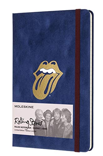 Caderno, Moleskine, Rolling Stones 8058341710906, Veludo Azul, Grande