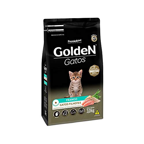 Ração Golden Gatos Filhotes Sabor Frango - 3kg Premier Pet