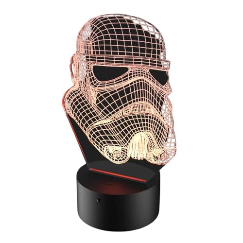 Luminária de Led 16 cores e controle remoto - Máscara Stormtrooper Star Wars