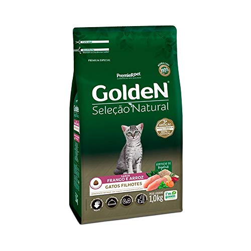 Ração Golden Seleção Natural para Gatos Filhotes Sabor Frango - 1kg