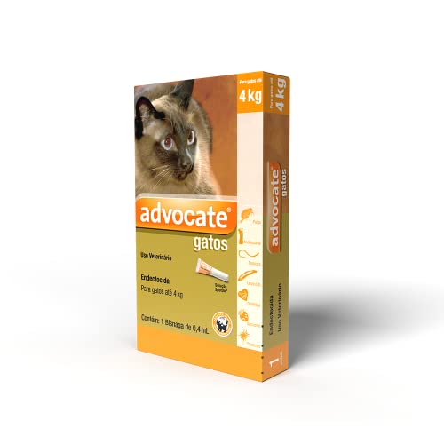 Antipulgas Advocate Bayer para Gatos de até 4kg - 3 Bisnagas de 0,4ml