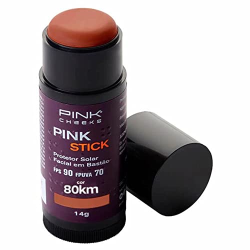 Protetor Solar com Cor Fps90 Fpuva70 Pink Stick 80Km Ultra, Pink Cheeks, Pequeno