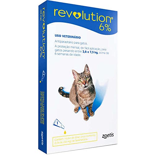 Revolution 6% Azul, Bis 45mg 0,75ml Gatos Zoetis para Gatos