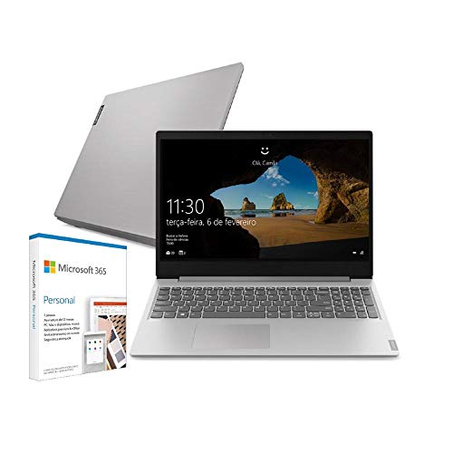 Notebook Lenovo ideapad S145 Celeron 4GB 128GB SSD + Microsoft 365 Personal W10 S 15.6' 81WT0003BR