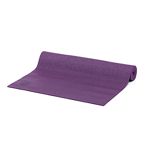 Tapete de Yoga PVC ecológico Asana indicado para iniciantes, ginástica e pilates 183x60cm Bodhi (Ameixa)