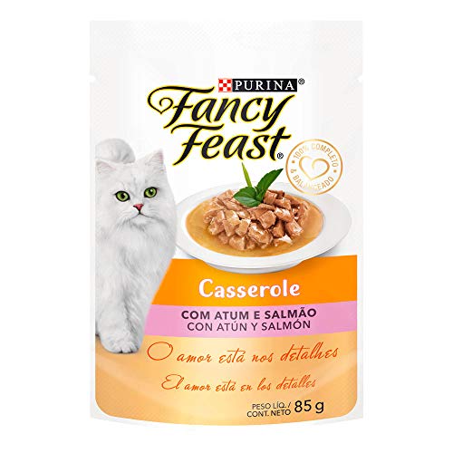 Purina Fancy Feast Nestlé Purina Fancy Feast Ração Úmida Para Gatos Casserole Atum & Salmão 85G