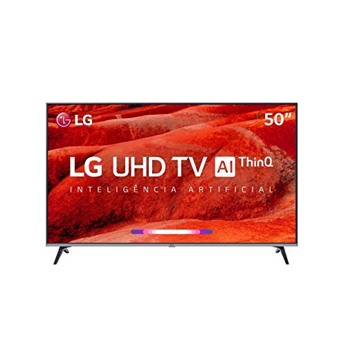 Smart TV LED PRO 50' Ultra HD 4K LG 50UM751C0SB, ThinQ AI, 4 HDMI, 2 USB, Wi-Fi
