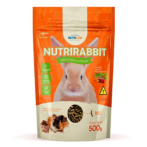 Nutricon Nutrirabbit Para Coelhos 500G Para Todos Os Tipos De Peixe Médio Todas As Fases - Sabor Sem Sabor