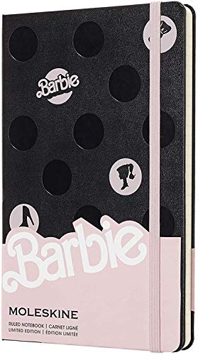 Caderno Barbie, Moleskine, Pautado, Preto, Grande