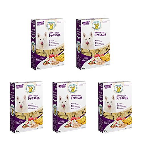 NutriCão Biscoito Para Cães - Frutas Frescas - Kit Com 5 Caixinhas