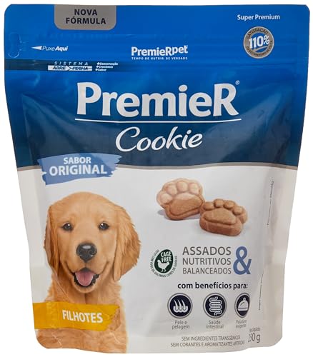 Premier Pet Biscoito Premier Cookie Para Cães Filhotes 250G Raça Filhotes