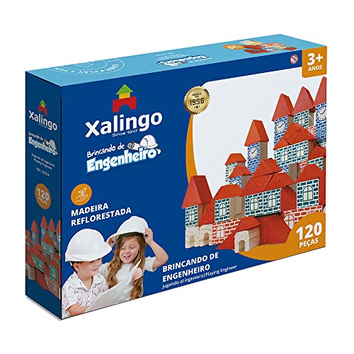 Brincando de Engenheiro 120 Peças Xalingo, Multicor