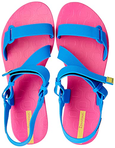 Sandália Ipanema Hit Papete, Feminino, Rosa/Azul, 37