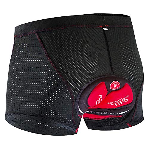 KKmoon Calção de ciclismo masculino 5D acolchoado BTT para bicicleta Shorts de bicicleta de secagem rápida respirável