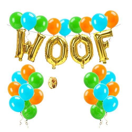 Decoração de moda- 35pcs Woof Letter Balão Combinação Conjunto de Pet Dog Festa de Aniversário Tema Balloons