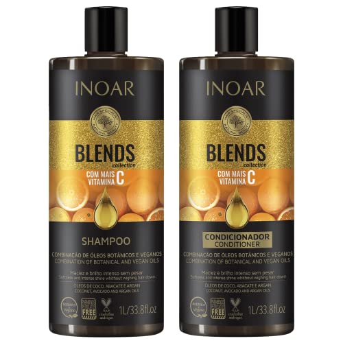 Inoar Kit Shampoo e Condicionador Blends Vitamina C 1L, Inoar