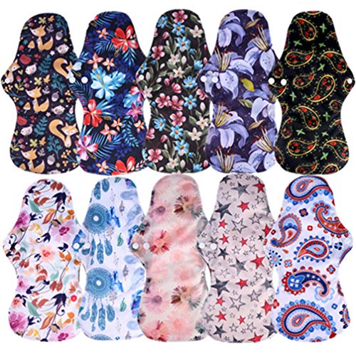 HEALLILY 6 Pcs Absorventes Higiênicos Reutilizáveis Absorventes Leves para Incontinência de Pano Mini Saco ášmido Guardanapos Forro de Calcinha para Fluxo Pesado Ou Uso Durante a Noite