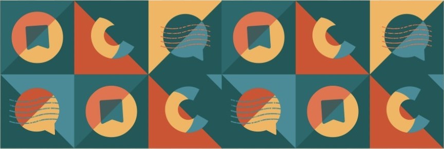 Banner horizontal com variações do logotipo.