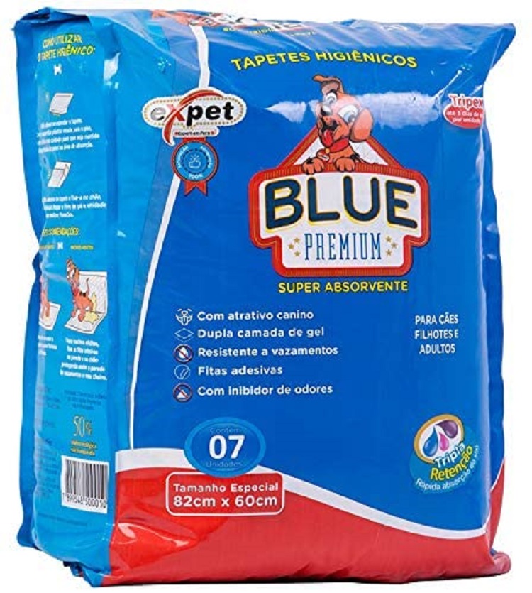 Tapete higiênico Blue Premium.