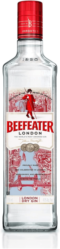 qual gin comprar Garrafa de gin da marca Beefeater.