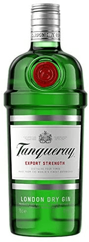 qual gin comprar Garrafa de gin Tanqueray.