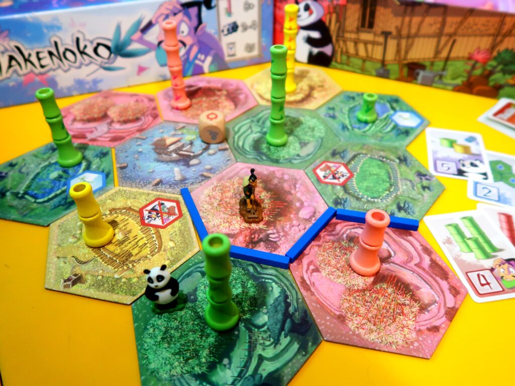 Takenoko jogo: tabuleiro dinâmico