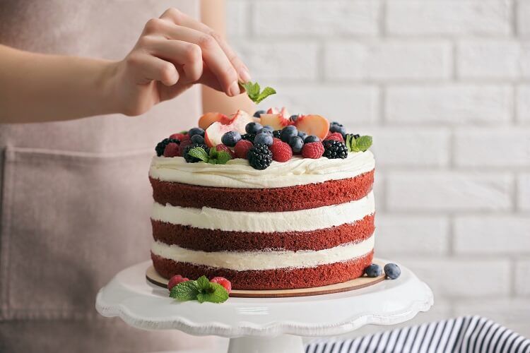 naked cake de red velvet