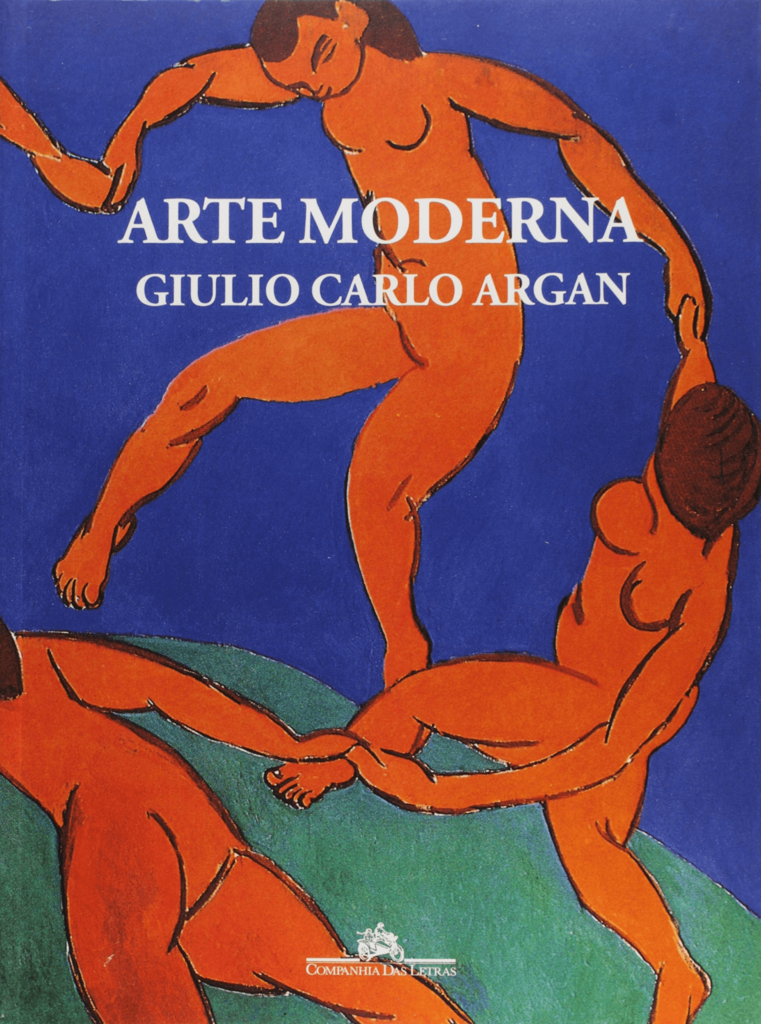 capa do livro Arte Moderna, escrito por Giuliu Carlo Argan, que contém a obra A Dança, do pintor Henri Matisse.