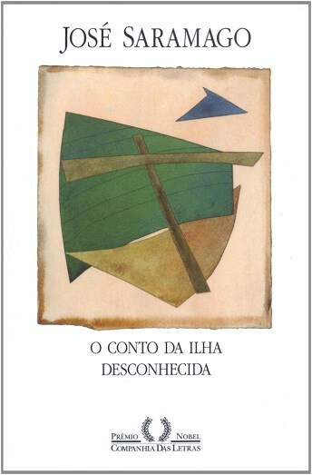 Capa do livro O conto da ilha desconhecida, de José Saramago.